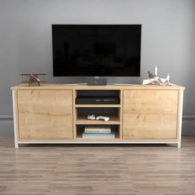 Comoda TV Otis - Alb, Oak