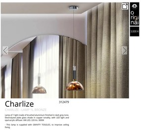 Pendul LED modern design decorativ Charlize 1L BRONZE