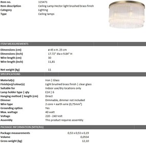 Lustra dimabila design elegant LUX Hector, alama 115471 HZ