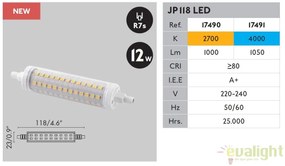 BEC LED R7S JP118MM 12W lumina calda 2700K 17490