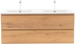 Vario Pull 120 dulap de bază cu chiuvetă stejar alb