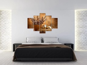 Tablou cu ou și pisicuțe (150x105 cm)