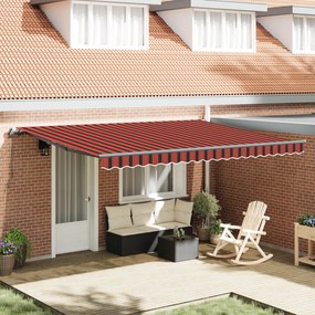 vidaXL Pergolă Manuală Manual portocaliu și maro 450 × 350 cm Acril