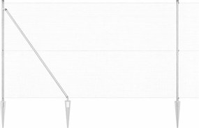 vidaXL Stâlp de gard. Argintiu 50 x 1,6 m (mesh 16 x 16 mm) Oțel