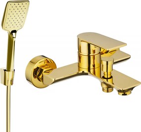 Mexen Alexa Baterie pentru cadă R62 cu set de duș, aurie - 7123R62-50