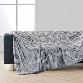 Pătură gri din blană artificială 180x220 cm Antartic – douceur d'intérieur