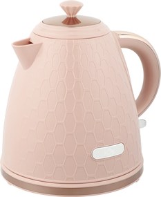 HOMCOM Fierbător electric, 1,7L, funcție de fierbere rapidă, 2,2kW, fără fir cu filtru anti-calcar detașabil, Roz deschis | Aosom Romania