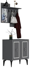 Mobilier Hol Tideno (antracit + argintiu) . 1093901