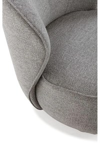 Fotoliu gri deschis pivotant Edna – MOME
