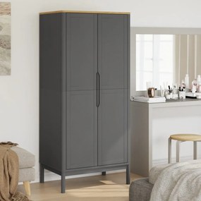 vidaXL Șifonier &quot;FLORO&quot;, gri, 77x53x171 cm, lemn masiv pin