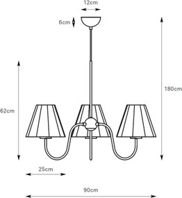 Markslöjd 109172 - Lustră suspendată pe cablu VEYA 3xE14/40W/230V Ø 90 cm in/negru