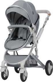 Carucior nou nascuti 3 in 1 NOVOKIDS™ 5300, Cu geanta bebe, Cadru Aluminiu, Amortizoare, Roti din cauciuc plin AVE, Landou, Scoica auto, Spatar