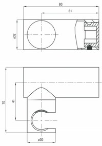 Suport para dus rotund Deante Round auriu periat Auriu periat