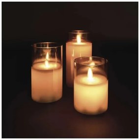 Set de 3 lumânări LED, alimentare 6x AA