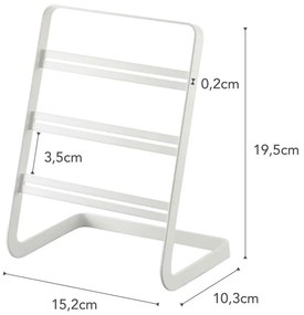 Suport pentru bijuterii YAMAZAKI Branch, alb