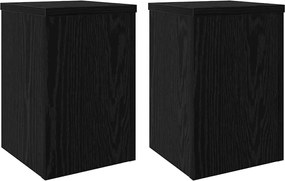 vidaXL Suport pentru plante 2 pcs Stejar Negru 20 x 20 x 30 cm