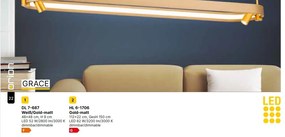 Lustra LED suspendata design modern GRACE aurie