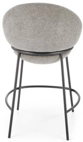Scaun de bar tapitat H118 gri