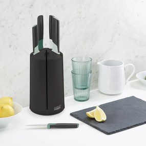 Set de cuțite cu suport rotativ din oțel inoxidabil 5 buc. Elevate – Joseph Joseph