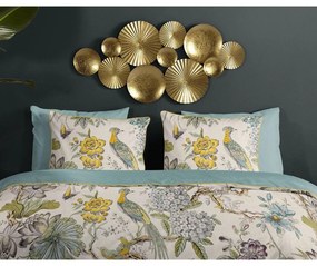 Lenjerie de pat din bumbac organic pentru pat de o persoană Descanso Daisy, 140 x 220 cm