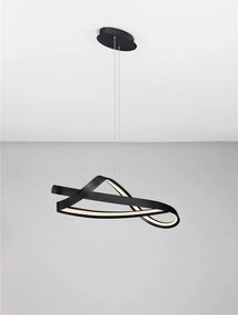 Lustra suspendata LED CCT OLIA aluminiu negru