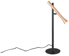 Veioză neagră/aurie LED cu abajur din metal (înălțime 53 cm) Fiato – Trio