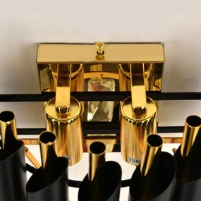 Brilagi - Aplică de perete ECLIPSE 2xE14/10W/230V negru/auriu