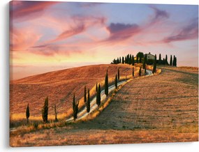 Tablou - Casa pe deal Toscana, Italia (70x50 cm)