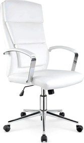 Scaun de birou AURELIUS, alb, piele ecologica, 65x67x110/120 cm