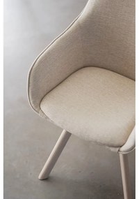 Set de scaune de sufragerie bej 2 buc. tapițat Alison – Rowico