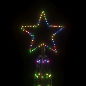 Brad de Craciun conic, 3000 LED-uri, multicolor, 230x800 cm Multicolour, 800 x 230 cm, Becuri LED in forma zigzag, 1