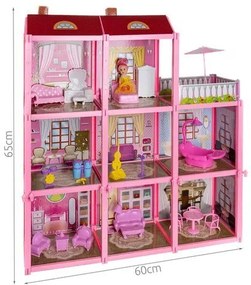 ShopJK CASĂ DE PĂPUȘI CU MOBILIER - 11410