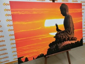 Tablou statuia lui Budha la apus de soare