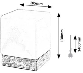 Lampă LED dimabilă de masă Rabalux 76003 PIRIT LED/1,2W/5V 3000K fag