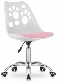 OFERTA Scaun de birou alb-roz PRINT clasa II