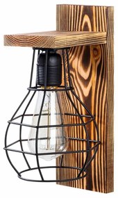 Aplica de Perete Erebos - 121-A, Soclu E27, Max 40W, Culoare Lemn