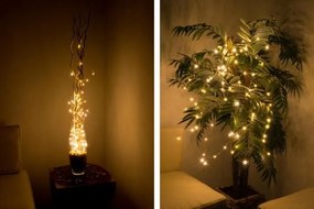 Lumini decorative de Crăciun - cabluri, 100 LED, alb cald
