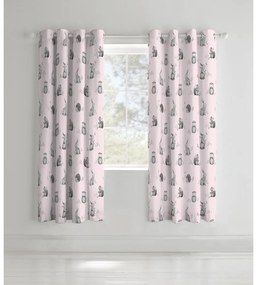 Set 2 draperii pentru camera copiilor Catherine Lansfield Woodland Friends, 168 x 183 cm