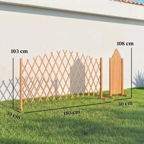 Outsunny Gard extensibil grilaj armonică separator grădină | Aosom Romania