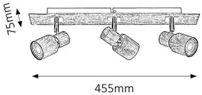 Rabalux 6007 - Lampa spot MERKUR 3xGU10/50W/230V