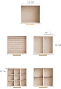 Cutie de bijuterii rotativă 360°