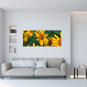 Tablou cu flori galbene (120x50 cm), în 40 de alte dimensiuni noi