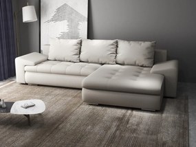 Colțar extensibil dumonde cu ladă de depozitare si sezut confortabil din spuma high-density, Leonardo Enjoy Bej 260x185 cm II