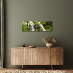 Tablou - Cascada, Wind River Valley (cu ceas) (90x30 cm)