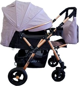 Carucior nou nascuti 2 in 1 BABY CARE™ PRO 511, Cu geanta bebe inclusa, Cadru aluminiu, Maner reversibil, Spatar reglabil in 5 trepte, Amortizoare,