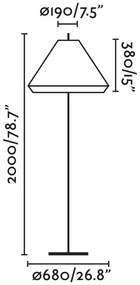 Lampa de podea iluminat exterior decorativ SAIGON 195/W70 gri/maro