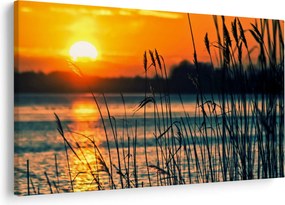 Tablou - Apus de soare la lac (90x60 cm)