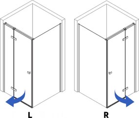 Cabina de dus Rea Atlas deschidere pe dreapta 100x90 cm crom