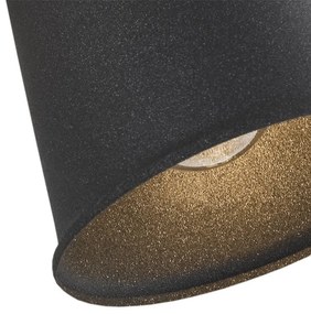 Aplica metalica reglabila stil industial KONGO 2L negru