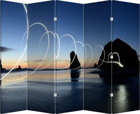Paravan - plaja în apus de soare (210x170 cm)